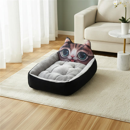 3D Animal Fleece Pet Bed — Cats & Dogs, S to XL