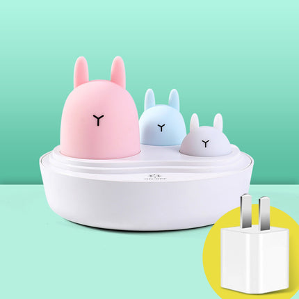 Sleeping Cute Night Light With Eye Protection Rechargeable Rabbit And Cat Models