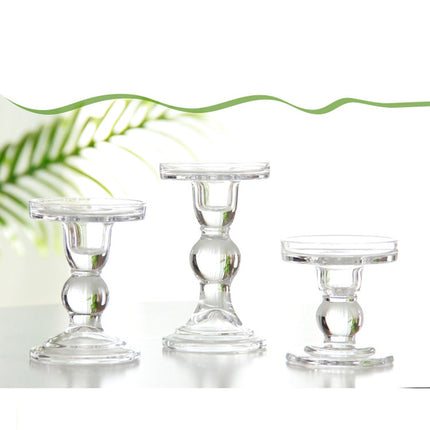 Candle Holders for 3 Inch Pillar and 7–8 Inch Taper Candles — Set of 3