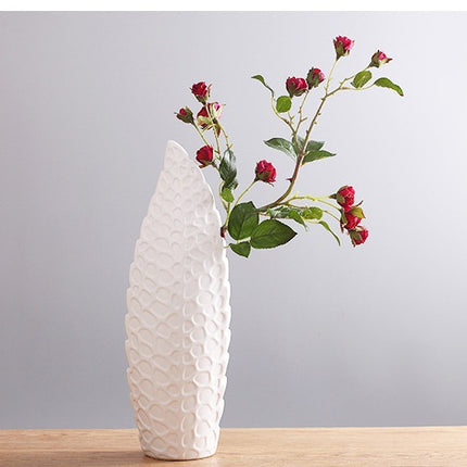 Nordic Style Modern Creative Flower Vase White Porcelain Matte Finish Home Decor