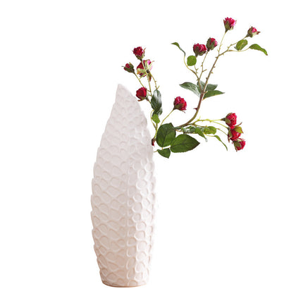 Nordic Style Modern Creative Flower Vase White Porcelain Matte Finish Home Decor
