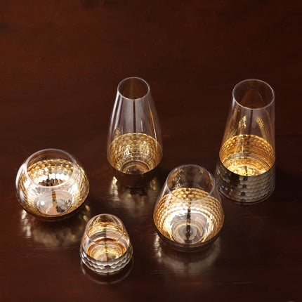 Honeycomb Glass Vase Transparent European Style Countertop Vase