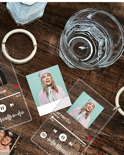 Personalize Acrylic Keychain Desktop Customize album cover Music Plaque Photo Keychain