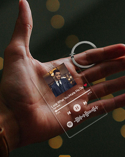 Personalize Acrylic Keychain Desktop Customize album cover Music Plaque Photo Keychain