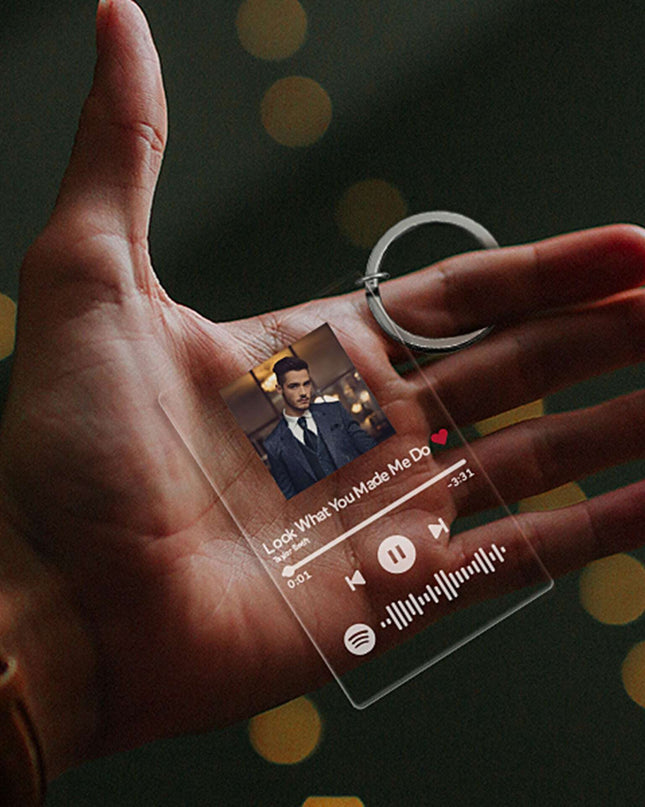 Personalize Acrylic Keychain Desktop Customize album cover Music Plaque Photo Keychain