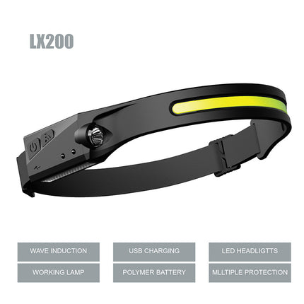 Induction Night Fishing Light Rechargeable IPX6 Waterproof Silicone 1200mAh