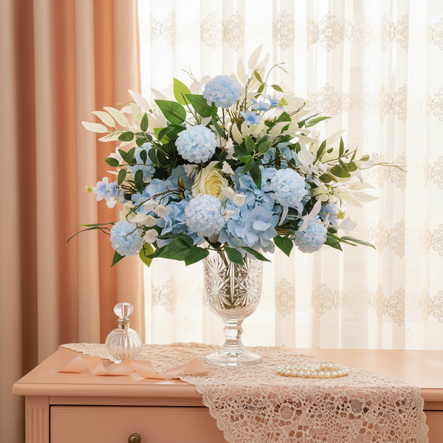 Peekaboo Studio 40 cm Artificial Flower Ball - Vibrant Table Decoratio