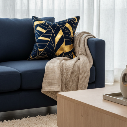 Embroidered Throw Pillow for Modern Light Luxury Sofa