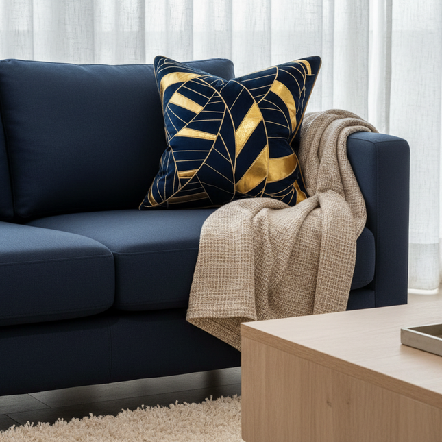 Embroidered Throw Pillow for Modern Light Luxury Sofa