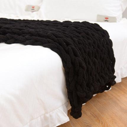 Peekaboo Studio Handmade Chenille Knitted Sofa Cover Blanket, Soft & C
