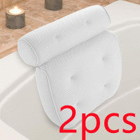 Air Mesh Bath Pillow for Tub, Spa & Jacuzzi – Head, Neck, Shoulder & Back Support