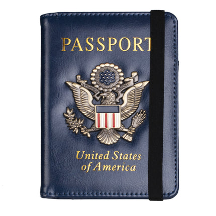 Antimagnetic Passport Holder And Bank Card Wallet PU Leather With ID Slot