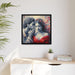 Sleek Matte Black "Whispering Valentine" Canvas Art for Contemporary Home Decor
