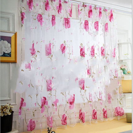 Peekaboo Studio Big Flower Gauze Curtain Partition - Elegant Design, L
