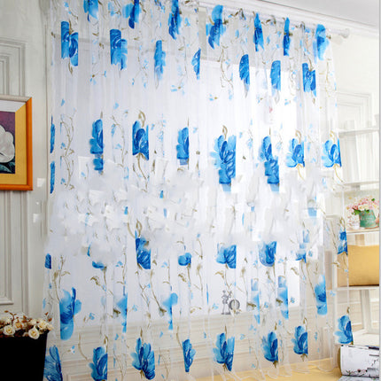 Peekaboo Studio Big Flower Gauze Curtain Partition - Elegant Design, L