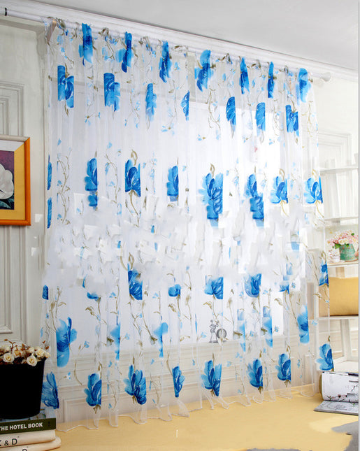 Peekaboo Studio Big Flower Gauze Curtain Partition - Elegant Design, L