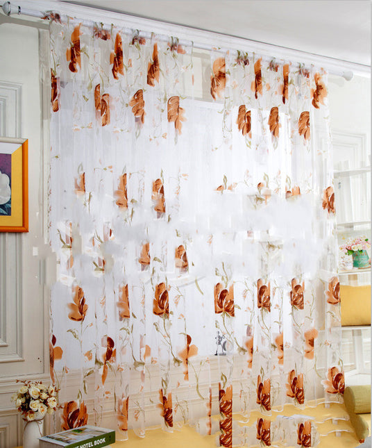 Peekaboo Studio Big Flower Gauze Curtain Partition - Elegant Design, L
