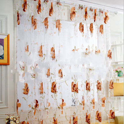 Peekaboo Studio Big Flower Gauze Curtain Partition - Elegant Design, L