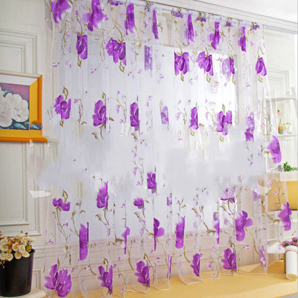 Peekaboo Studio Big Flower Gauze Curtain Partition - Elegant Design, L