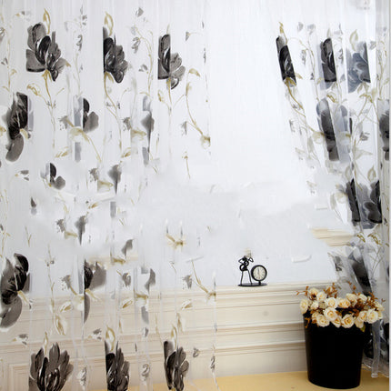 Peekaboo Studio Big Flower Gauze Curtain Partition - Elegant Design, L