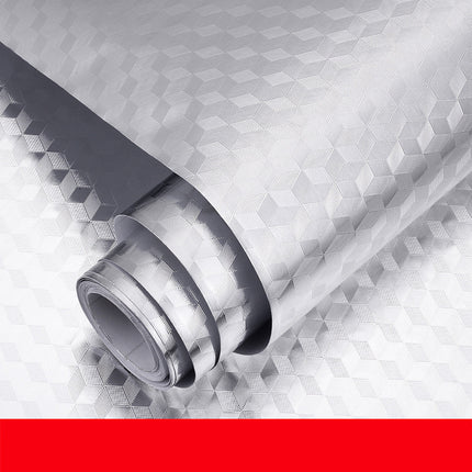 Oil And Moisture Proof Kitchen Cabinet Wallpaper Sticker Diagonal Plaid PVC