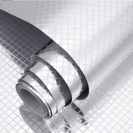 Oil And Moisture Proof Kitchen Cabinet Wallpaper Sticker Diagonal Plaid PVC