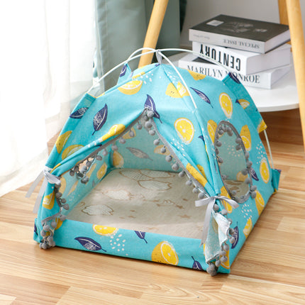 Peekaboo Studio Cat Tent - Enclosed Pet Bed with Cozy Design & Easy Se