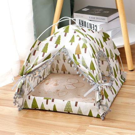 Peekaboo Studio Cat Tent - Enclosed Pet Bed with Cozy Design & Easy Se