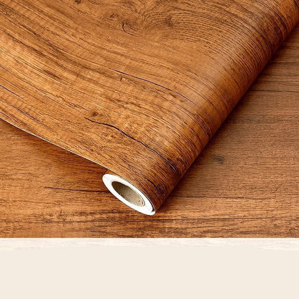 Wood Grain Self-Adhesive Wallpaper Roll — Peel & Stick Contact Paper
