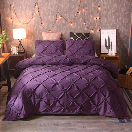 Peekaboo Studio Solid Color Duvet Cover Set - Soft, Durable Fabric