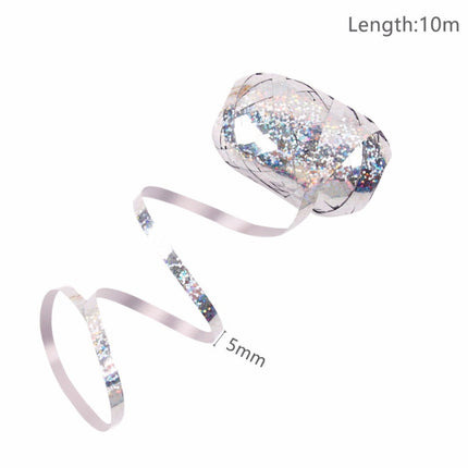 Peekaboo Studio Rose Gold Laser Ribbon Balloon with Tied Strap, Small