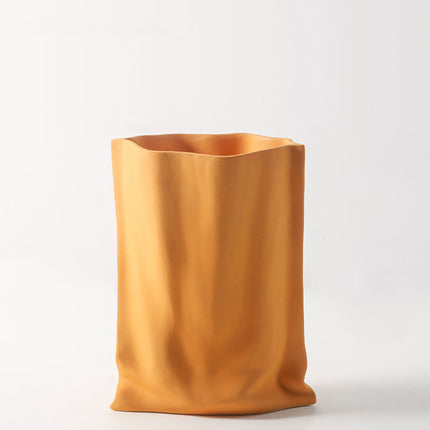 Electroplated Silver Ceramic Vase For Dried Flowers And Floral Decor