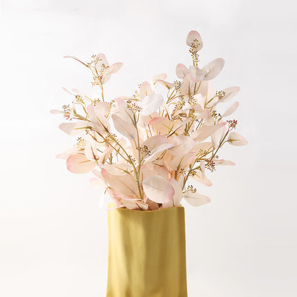 Electroplated Silver Ceramic Vase For Dried Flowers And Floral Decor