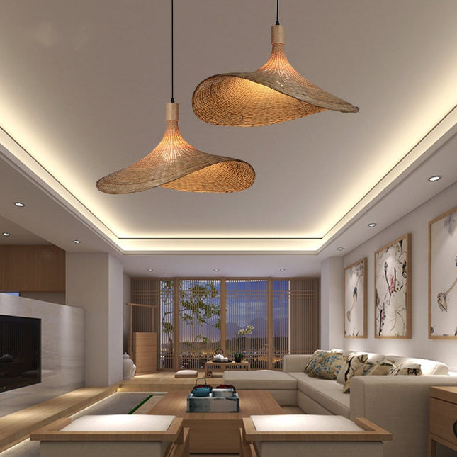 Très Elite Bamboo Chandelier - Japanese Style, Eco-Friendly Design