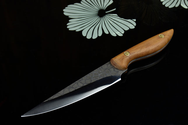 Ice Crack Fruit Knife Boning Knife With Rosewood Handle 14.5cm Blade