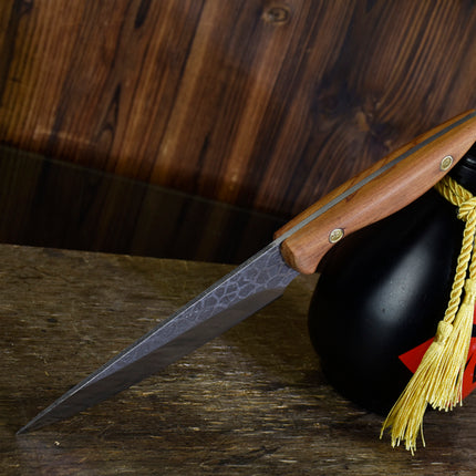 Ice Crack Fruit Knife Boning Knife With Rosewood Handle 14.5cm Blade