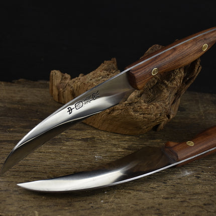 Fruit Paring Knife With Rosewood Handle And Brass Fittings 7Cr17MOV