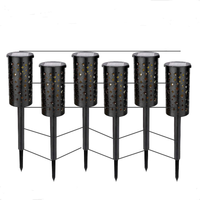 Solar Landscape Flood Light LED Black Outdoor 85x85x400mm
