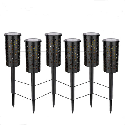 Solar Landscape Flood Light LED Black Outdoor 85x85x400mm