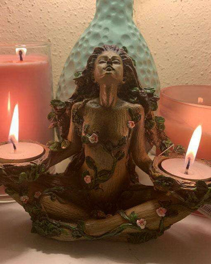 Enchanted Forest Spirit Candle Holder | Luxurious Resin Craftsmanship