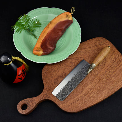 7Cr17Mov Small Kitchen Knife With Rosewood Handle And Copper Fittings 31cm