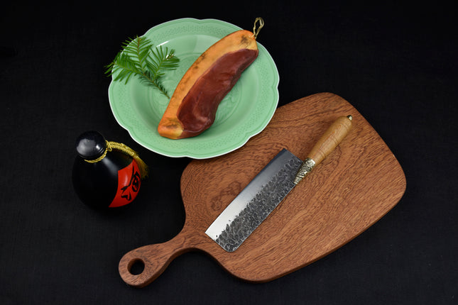 7Cr17Mov Small Kitchen Knife With Rosewood Handle And Copper Fittings 31cm