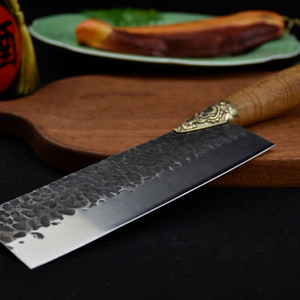 7Cr17Mov Small Kitchen Knife With Rosewood Handle And Copper Fittings 31cm