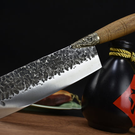7Cr17Mov Small Kitchen Knife With Rosewood Handle And Copper Fittings 31cm