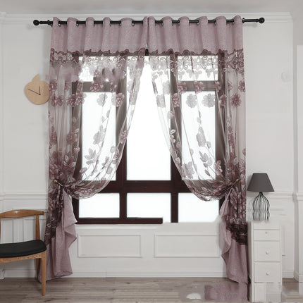 Peony Jacquard Burnt-Out Sheer Curtain | 5 Colours, 3 Heading Types