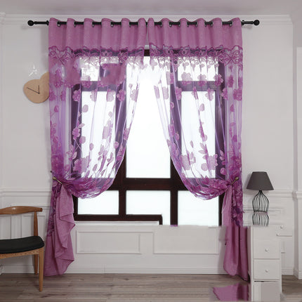 Peony Jacquard Burnt-Out Sheer Curtain | 5 Colours, 3 Heading Types