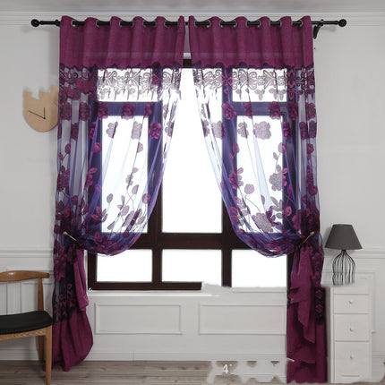 Peony Jacquard Burnt-Out Sheer Curtain | 5 Colours, 3 Heading Types