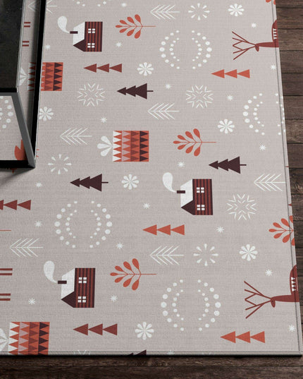 Magical Holiday Haven: Plush Personalized Children's Rug for Cozy Celebrations