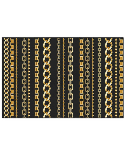 Gilded Links Custom Luxury Floor Rug - Redefine Your Interior Style