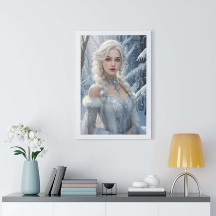 Winter Wonderland Puppy Framed Gaming Art - Sustainable Decor for Your Home